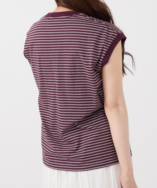 Healthknit(ヘルスニット)の「【Healthknit】26SS Classic Border Jersey Crewneck Sleeveless 51050(Tシャツ/カットソー・レディース・パープル/ブラック・FREE)」の7枚目の写真
