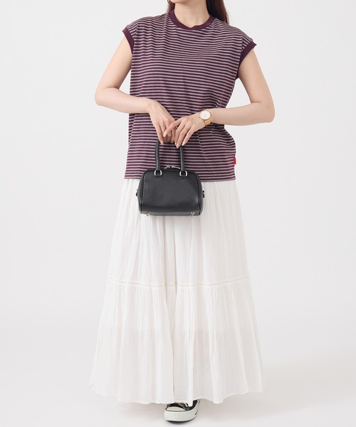 Healthknit(ヘルスニット)の「【Healthknit】26SS Classic Border Jersey Crewneck Sleeveless 51050(Tシャツ/カットソー・レディース・パープル/ブラック・FREE)」の8枚目の写真
