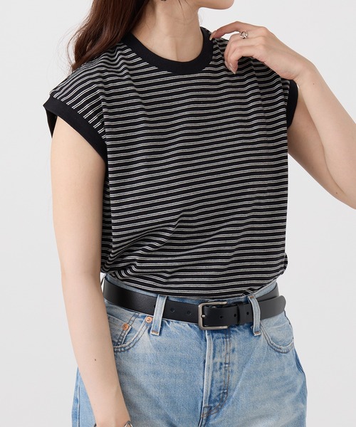 Healthknit(ヘルスニット)の「【Healthknit】26SS Classic Border Jersey Crewneck Sleeveless 51050(Tシャツ/カットソー・レディース・パープル/ブラック・FREE)」の11枚目の写真