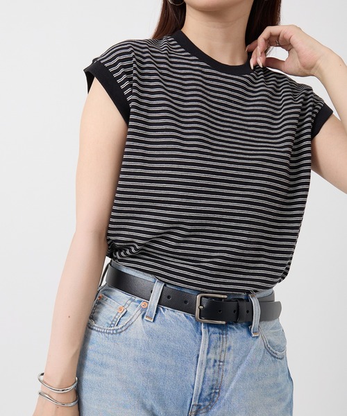 Healthknit(ヘルスニット)の「【Healthknit】26SS Classic Border Jersey Crewneck Sleeveless 51050(Tシャツ/カットソー・レディース・パープル/ブラック・FREE)」の13枚目の写真