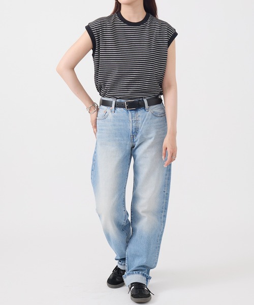 Healthknit(ヘルスニット)の「【Healthknit】26SS Classic Border Jersey Crewneck Sleeveless 51050(Tシャツ/カットソー・レディース・パープル/ブラック・FREE)」の14枚目の写真