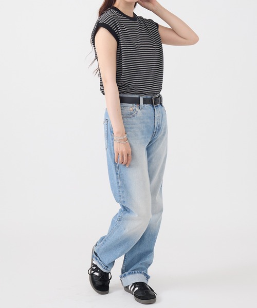 Healthknit(ヘルスニット)の「【Healthknit】26SS Classic Border Jersey Crewneck Sleeveless 51050(Tシャツ/カットソー・レディース・パープル/ブラック・FREE)」の15枚目の写真
