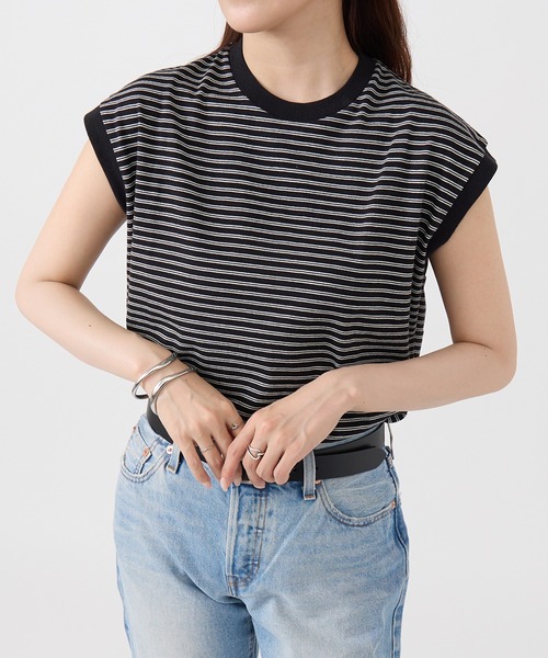 Healthknit(ヘルスニット)の「【Healthknit】26SS Classic Border Jersey Crewneck Sleeveless 51050(Tシャツ/カットソー・レディース・パープル/ブラック・FREE)」の10枚目の写真
