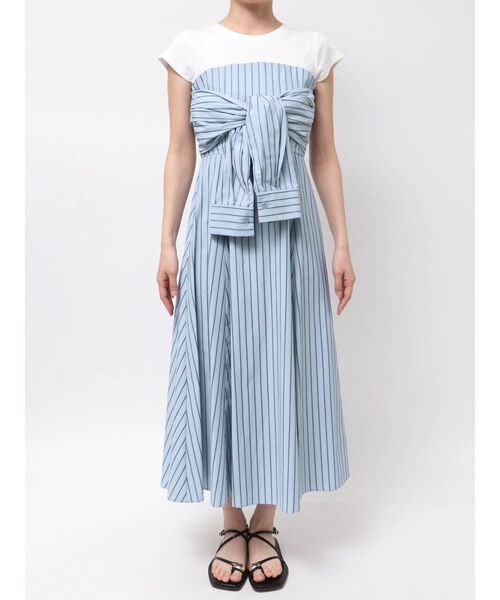 LAGUNAMOON(ラグナムーン)の「カットドッキングシャツレイヤードワンピース 【オフィスカジュアル】【半袖】(ワンピース・レディース・イエロー/ブルー/レッド・MEDIUM/SMALL)」の14枚目の写真