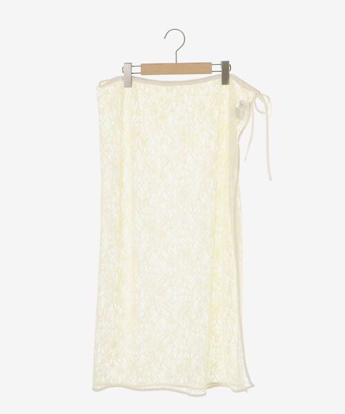 le.coeur blanc（ルクールブラン）の「Elisa Novelli レースラップスカート（スカート・レディース・ホワイト/ブラック・38）」の3枚目の写真