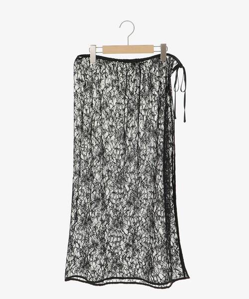 le.coeur blanc（ルクールブラン）の「Elisa Novelli レースラップスカート（スカート・レディース・ホワイト/ブラック・38）」の10枚目の写真