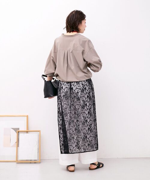 le.coeur blanc（ルクールブラン）の「Elisa Novelli レースラップスカート（スカート・レディース・ホワイト/ブラック・38）」の17枚目の写真