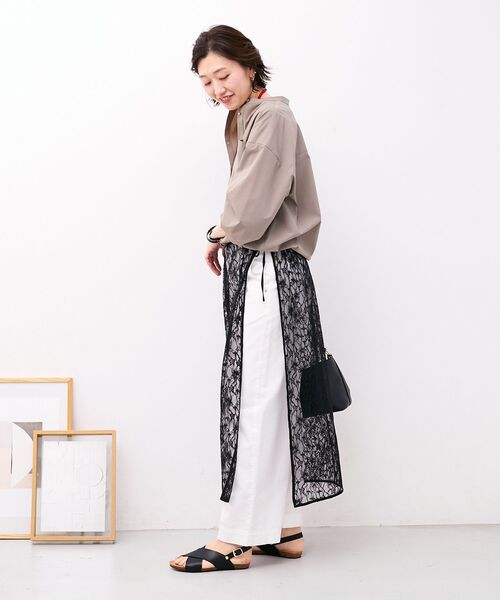 le.coeur blanc（ルクールブラン）の「Elisa Novelli レースラップスカート（スカート・レディース・ホワイト/ブラック・38）」の18枚目の写真