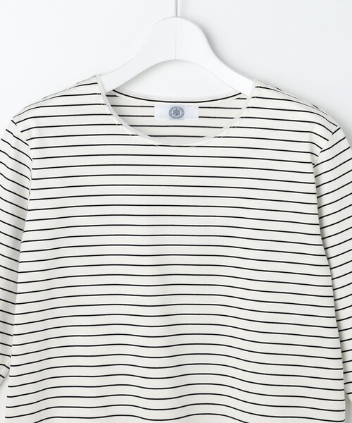 J.PRESS(ジェイプレス)の「スムースジャージー ボーダー カットソー(Tシャツ/カットソー・レディース・ネイビー系1・LARGE/MEDIUM)」の8枚目の写真