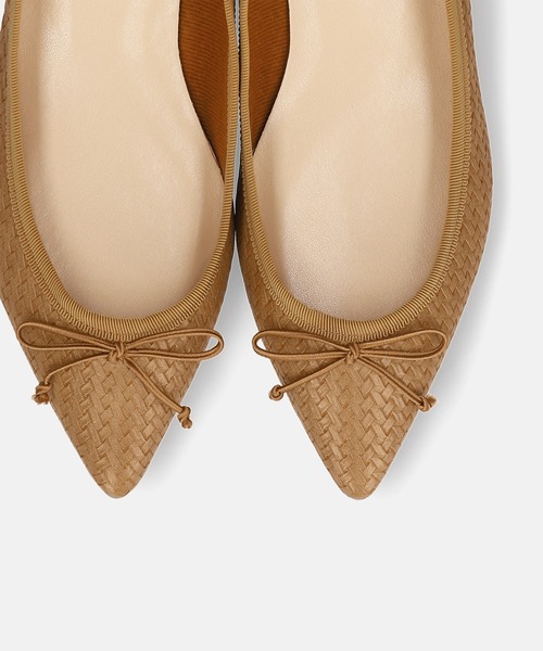 MAMIAN（マミアン）の「ポインテッドトゥ メッシュ バレエシューズ（バレエシューズ・レディース・ベージュ/ホワイト/ダークブラウン/ブラック・24.5cm/24.0cm/23.5cm/23.0cm/22.5cm/25.0cm）」の10枚目の写真