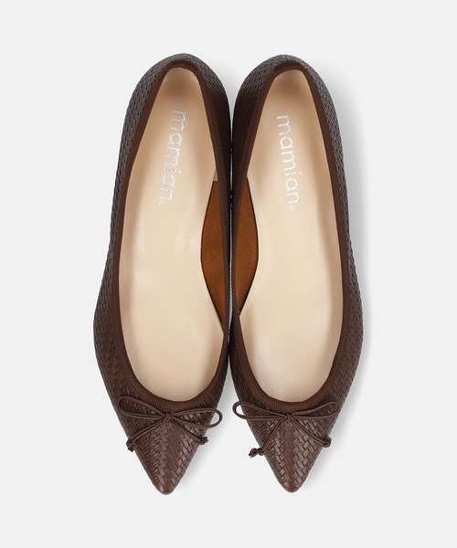 MAMIAN（マミアン）の「ポインテッドトゥ メッシュ バレエシューズ（バレエシューズ・レディース・ベージュ/ホワイト/ダークブラウン/ブラック・24.5cm/24.0cm/23.5cm/23.0cm/22.5cm/25.0cm）」の22枚目の写真