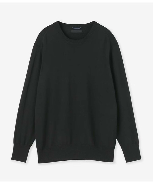 junhashimoto(ジュンハシモト)の「12G CREW NECK KNIT(ニット/セーター・メンズ・ブラック/ベージュ/ライトグリーン・5/4)」の1枚目の写真