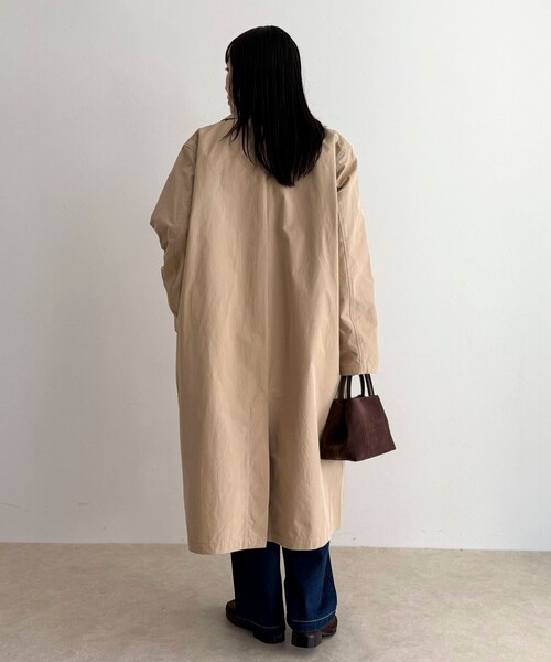 fredy emue(フレディエミュ)の「【GEVACO/ゲバコ】ステンカラーコート(ステンカラーコート・レディース・ベージュ・38)」の4枚目の写真