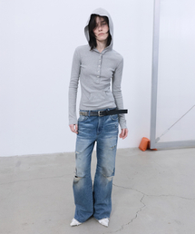 LCDC TM（エルシーディーシーティーエム）の「RAW-EDGE BOOTSCUT DENIM (BLUE)（デニムパンツ）」