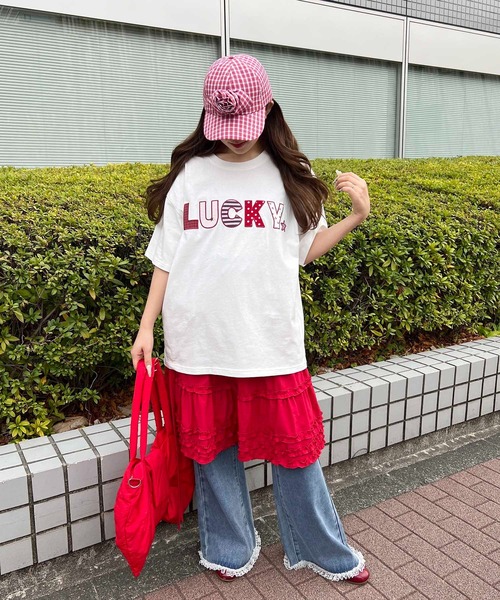 WC(ダブル シー)の「パッチワークロゴビッグT(Tシャツ/カットソー・レディース・グレー/ホワイト・FREE)」の6枚目の写真