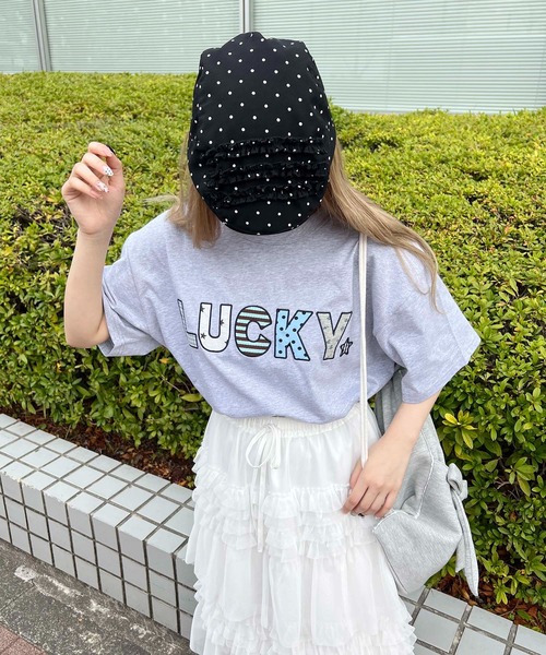 WC(ダブル シー)の「パッチワークロゴビッグT(Tシャツ/カットソー・レディース・グレー/ホワイト・FREE)」の9枚目の写真