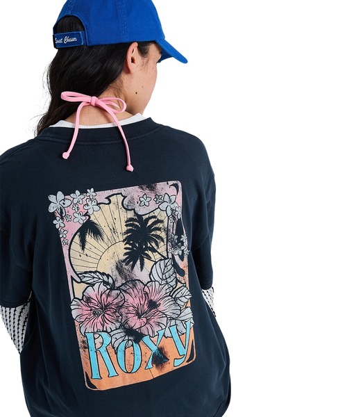 ROXY(ロキシー)の「ROXY ウィメンズ TALLOVERSIZE WASHED Tシャツ 【2026年春夏モデル】/ロキシー半袖Tシャツ(Tシャツ/カットソー・レディース・バーガンディー/ブラック・MEDIUM/SMALL)」の7枚目の写真