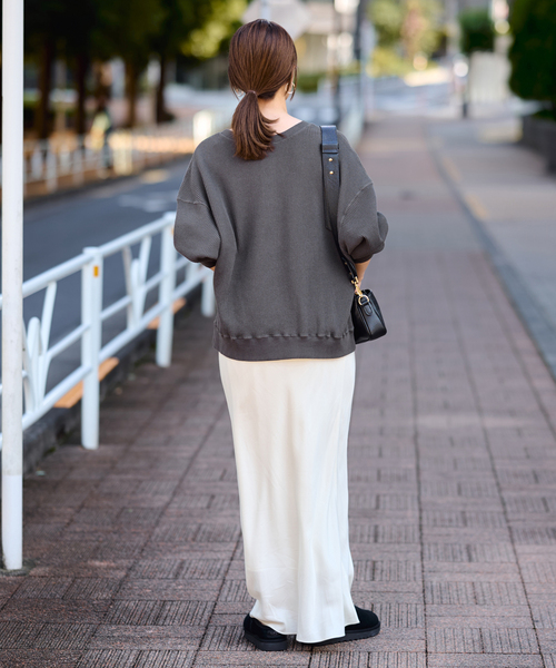 FRAMeWORK(フレームワーク)の「≪WEB限定 / 追加≫ワッフルヘンリープルオーバー 2(Tシャツ/カットソー・レディース・ダークブルー/スミクロ/アイボリー・FREE)」の11枚目の写真