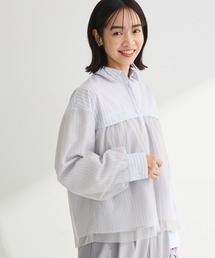 チュールドッキングストライプシャツ
