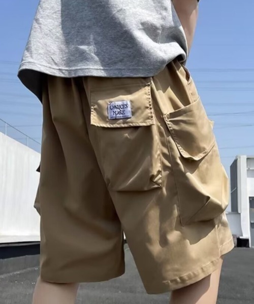 link lot(リンクロット)の「ウェビングベルト付き テック ワイドカーゴハーフショートパンツ(カーゴパンツ・メンズ・アイボリー/カーキ/ブラック・L/M)」の21枚目の写真