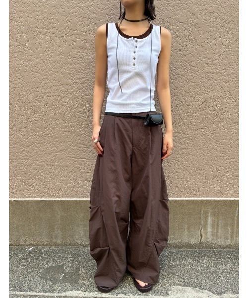 AIC.（エーアイシー）の「コクーンタックワイドパンツ（その他パンツ・レディース・ブラック/オリーブ/ダークブラウン・FREE）」の14枚目の写真