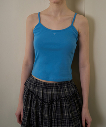 WITHOUT SUMMER（ウィズアウトサマ）の「ベースロゴスリーブレス_ブルー（Tシャツ/カットソー）」