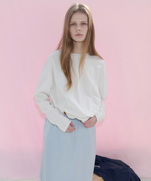 LEVAR(レバー)の「All-day Cotton Round Knit - Off White(ニット/セーター・レディース・その他・FREE)」の2枚目の写真