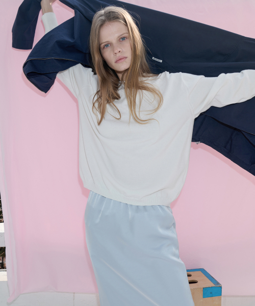 LEVAR(レバー)の「All-day Cotton Round Knit - Off White(ニット/セーター・レディース・その他・FREE)」の3枚目の写真