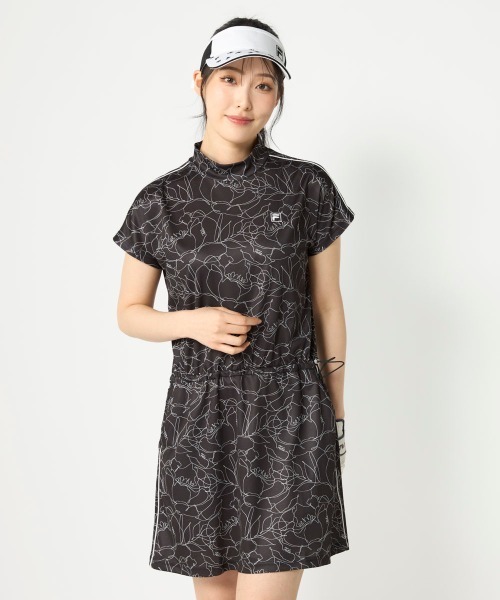 FILA GOLF（フィラゴルフ ）の「【FILA GOLF:フィラゴルフ】レディースパイピングワンピース　冷感カノコ素材　ゴルフ（ワンピース・レディース・ホワイト/ピンク/ブラック・X-LARGE/LARGE/MEDIUM）」の13枚目の写真