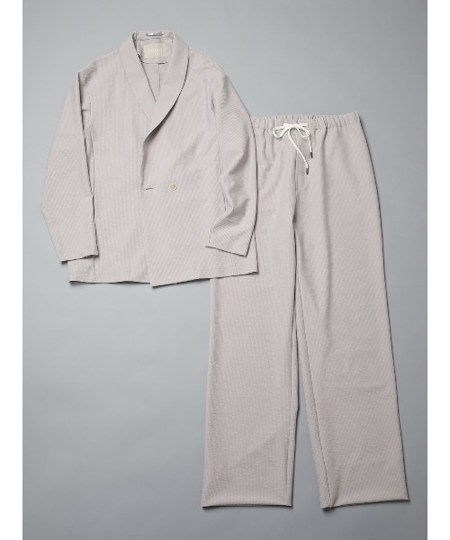 GOOVI（グービ）の「GOOVI／イージーパンツ／ウォッシャブル／ストレッチ／トリコットシアサッカー（スーツパンツ・メンズ・グレー/ブラック・1/2/3）」の3枚目の写真