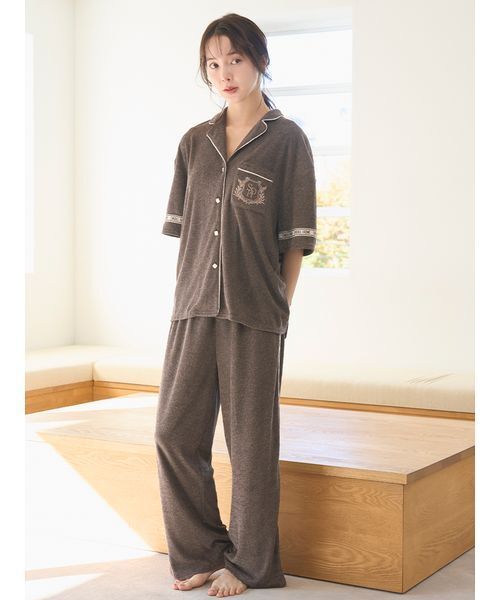ルームウェア・パジャマ Parent Pants (Brown Horse) ウンナナクール 綿混 コットンパイルパジャマ MADE WITH LIBERTY