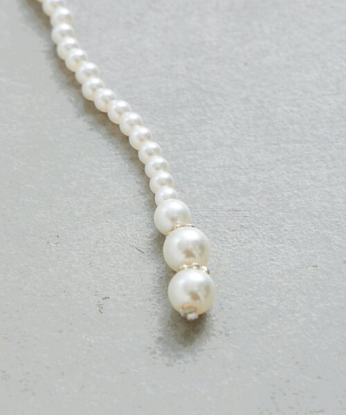 mystic（ミスティック）の「パールラインチョーカーネックレス（リング・レディース・オフホワイト・ONE SIZE）」の9枚目の写真