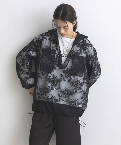 GARAGE OF GOOD CLOTHING（ガレージオブグッドクロージング）の「レーススキッパーアノラックパーカー（シャツ/ブラウス・レディース・ブラック・FREE）」の4枚目の写真