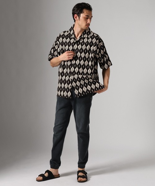 BAYFLOW（ベイフロー）の「インド柄オープンカラーシャツ（シャツ/ブラウス・メンズ・ブラウン/ブルー/ブラック・LARGE/MEDIUM）」の7枚目の写真