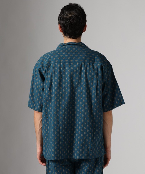 BAYFLOW（ベイフロー）の「インド柄オープンカラーシャツ（シャツ/ブラウス・メンズ・ブラウン/ブルー/ブラック・LARGE/MEDIUM）」の14枚目の写真