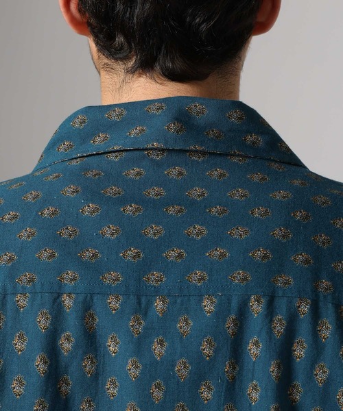 BAYFLOW（ベイフロー）の「インド柄オープンカラーシャツ（シャツ/ブラウス・メンズ・ブラウン/ブルー/ブラック・LARGE/MEDIUM）」の19枚目の写真