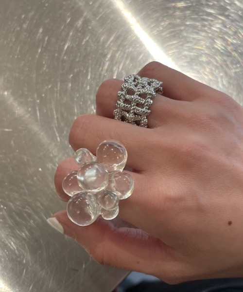 Vipoa(ヴィポア)の「flowermotif clear ring(リング・レディース・クリア・ONE SIZE)」の18枚目の写真