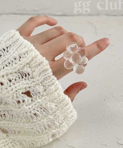 Vipoa(ヴィポア)の「flowermotif clear ring(リング・レディース・クリア・ONE SIZE)」の10枚目の写真