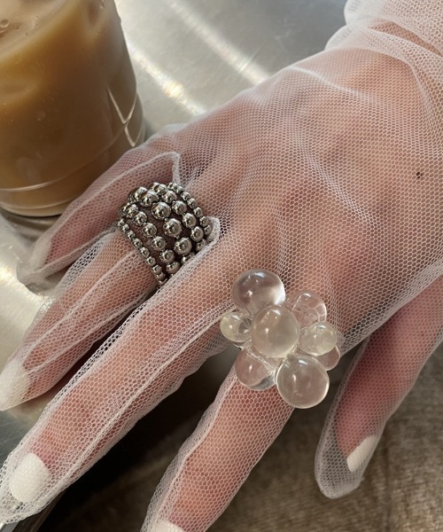 Vipoa(ヴィポア)の「flowermotif clear ring(リング・レディース・クリア・ONE SIZE)」の11枚目の写真