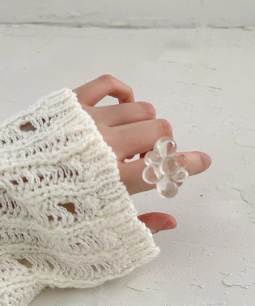 Vipoa(ヴィポア)の「flowermotif clear ring(リング・レディース・クリア・ONE SIZE)」の16枚目の写真
