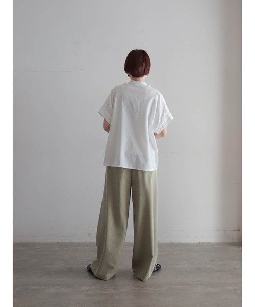 FIL DE FER(フィルデフェール)の「【予約】ランダムヘリンボーン イージーワイドパンツ(その他パンツ・レディース・イエロー/カーキ・FREE)」の13枚目の写真