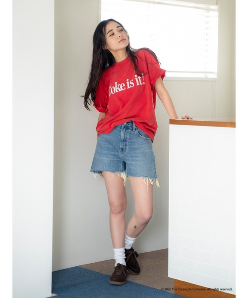 Ungrid(アングリッド)の「Coca Cola Tee(Tシャツ/カットソー・レディース・チャコールグレー/レッド・FREE)」の14枚目の写真