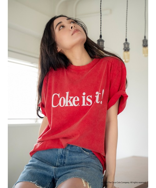 Ungrid(アングリッド)の「Coca Cola Tee(Tシャツ/カットソー・レディース・チャコールグレー/レッド・FREE)」の9枚目の写真