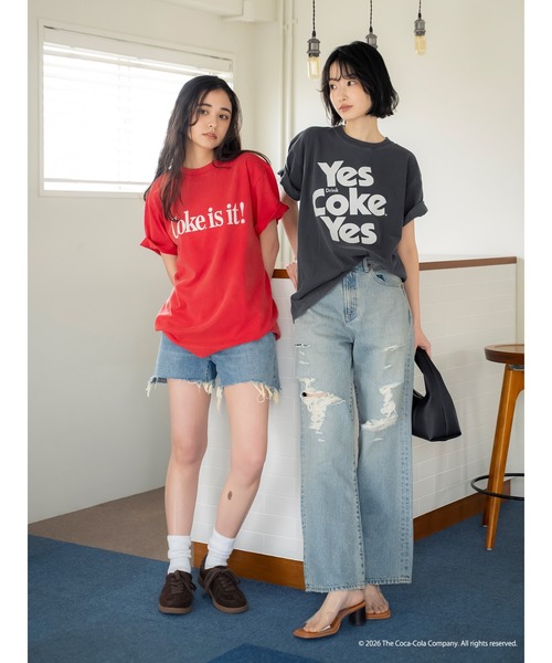 Ungrid(アングリッド)の「Coca Cola Tee(Tシャツ/カットソー・レディース・チャコールグレー/レッド・FREE)」の17枚目の写真