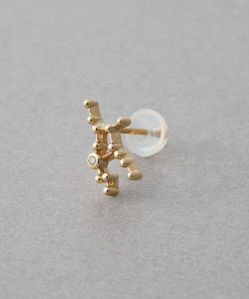 ete（エテ）の「[ゾディアック] K10YG ダイヤモンド ピアス /おとめ座（ピアス（片耳用）・レディース・イエローゴールド・FREE）」の2枚目の写真