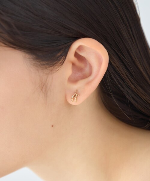 ete（エテ）の「[ゾディアック] K10YG ダイヤモンド ピアス /おとめ座（ピアス（片耳用）・レディース・イエローゴールド・FREE）」の5枚目の写真