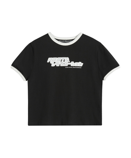 Rest&Recreation(レストアンドレクリエーション)の「ANIME LOGO RINGER T-SHIRT - BLACK(Tシャツ/カットソー・レディース・その他・ONE)」の1枚目の写真