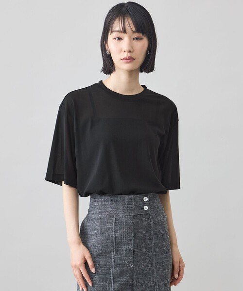 CAST:(キャストコロン)の「【CAST COLON】シアービックT(Tシャツ/カットソー・レディース・ホワイト/ブラウン系その他5/ブルー系その他2/ブラック・M)」の3枚目の写真