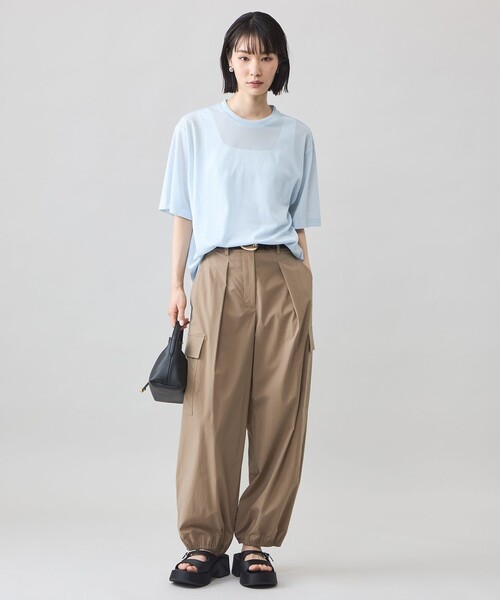CAST:(キャストコロン)の「【CAST COLON】シアービックT(Tシャツ/カットソー・レディース・ホワイト/ブラウン系その他5/ブルー系その他2/ブラック・M)」の7枚目の写真