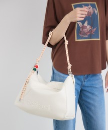 【Desigual/デシグアル】ハーフロゴショルダーバッグ  M
